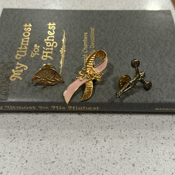 THE MASTER TEACHER FLYING BIRDS GEESE Avon Pink Breast Cancer Ribbon,Cheerleader - Picture 1 of 9